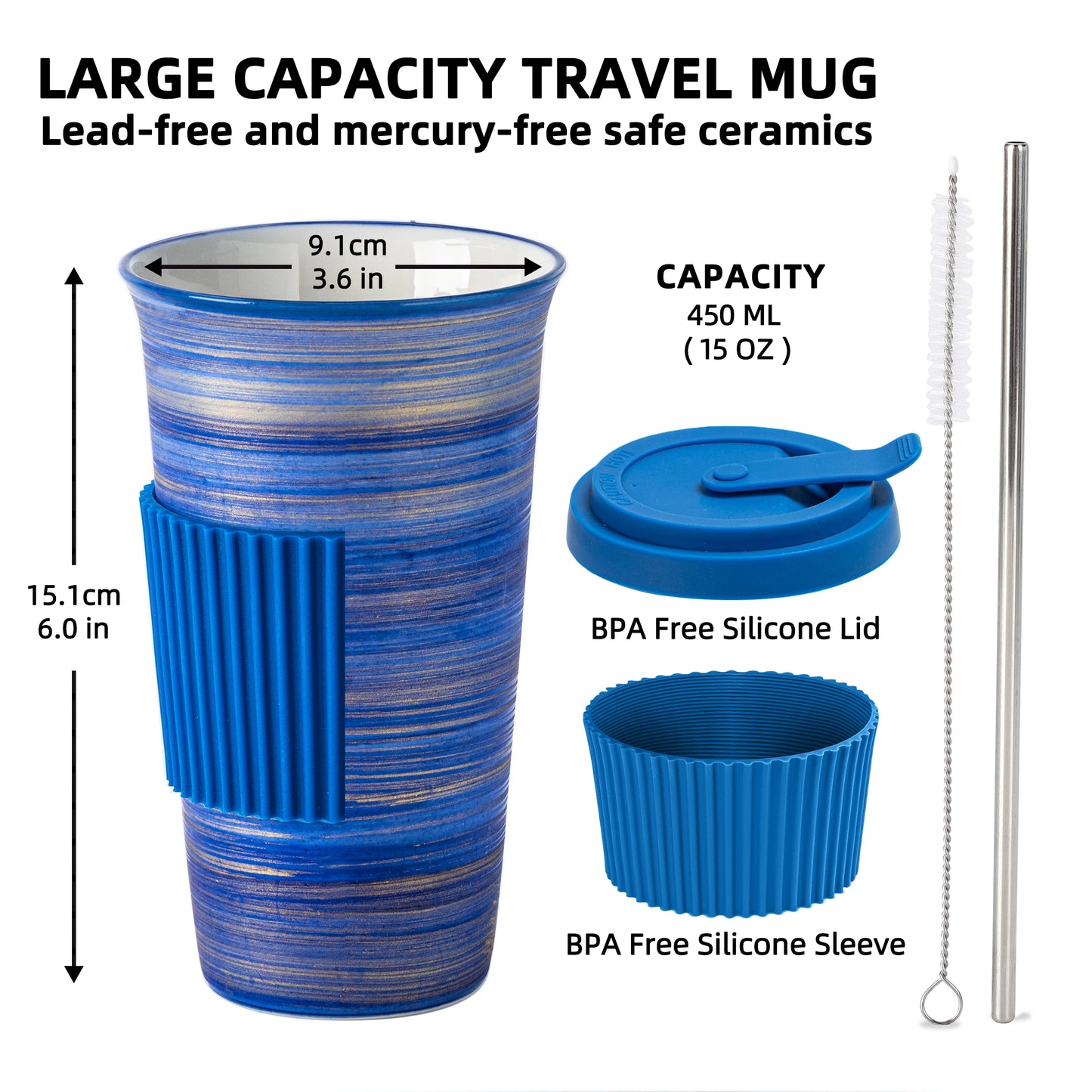 Travel Mug-Ocean Haze (Navy Blue)